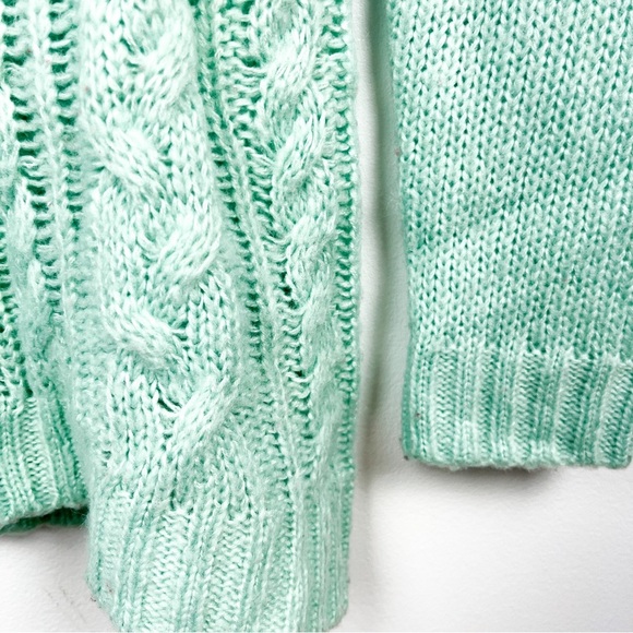 Charlotte Russe Long Sleeve Light Blue Knit Sweater - Picture 7 of 11